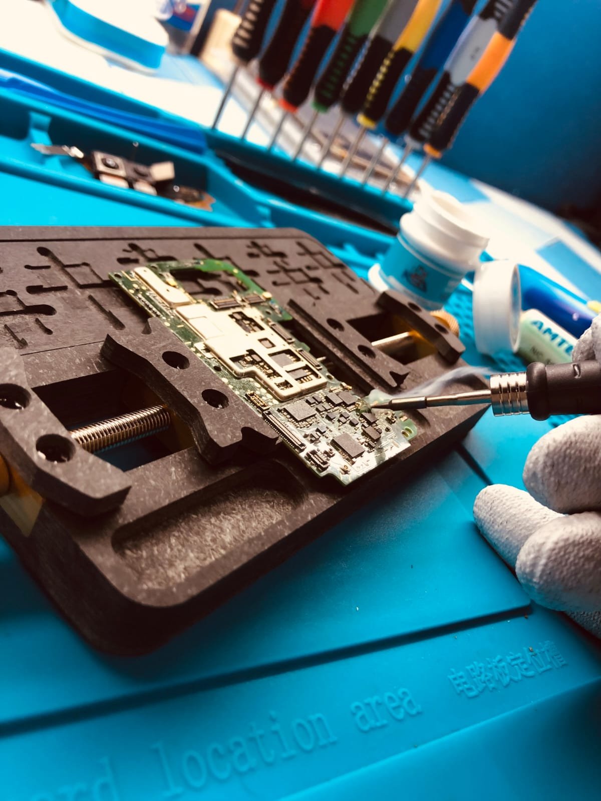 Microsoldadura de placa base